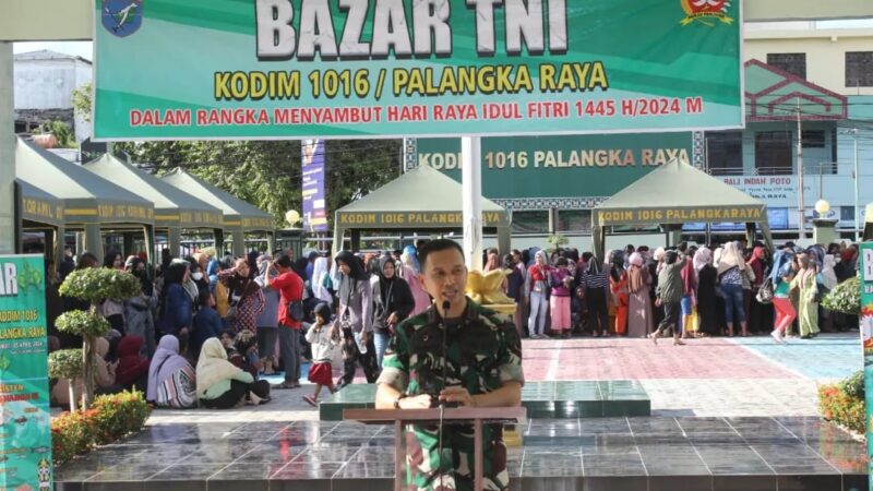 Bantu Kebutuhan Masyarakat, Kodim Palangka Raya Gelar Bazar Ramadhan