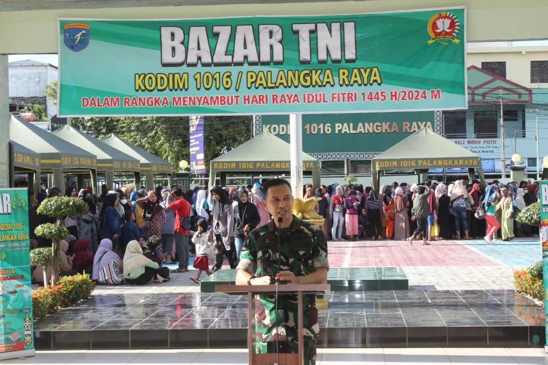 Bantu Kebutuhan Masyarakat, Kodim Palangka Raya Gelar Bazar Ramadhan