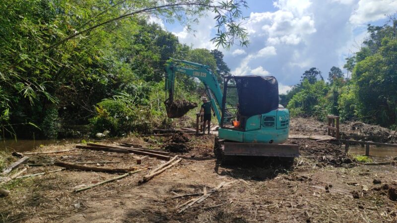 Genjot Terus, Pembangunan Sasaran Fisik Oleh Satgas TMMD Reguler ke-120 Kodim 1015/Sampit