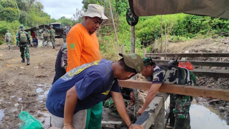 Meski Hari Libur, Satgas TMMD Ke 120 Kodim 1015/Sampit Tak Kenal Lelah