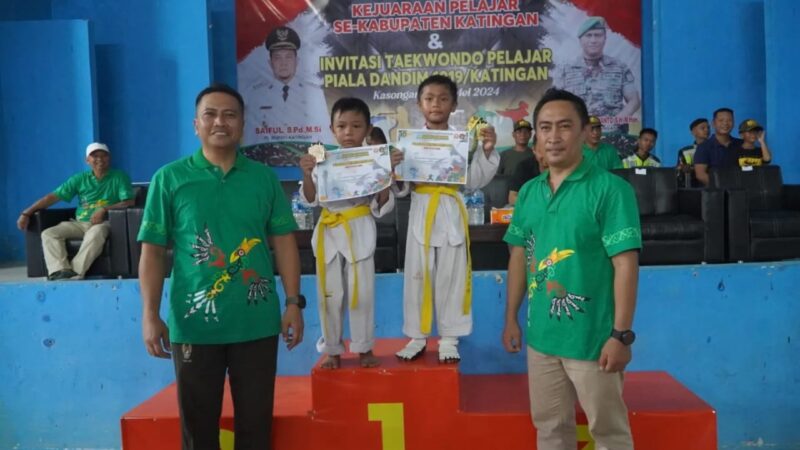 Ajang Silaturahmi Bagi Atlet Pelajar Taekwondo, Kodim 1019/Ktg Gelar Lomba Taekwondo Piala Dandim Tahun 2024