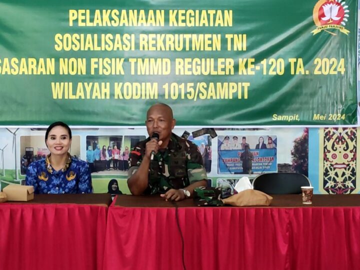 Satgas TMMD Ke 120 Kodim 1015/Sampit Gelar Sosialisasi Rekrutmen TNI