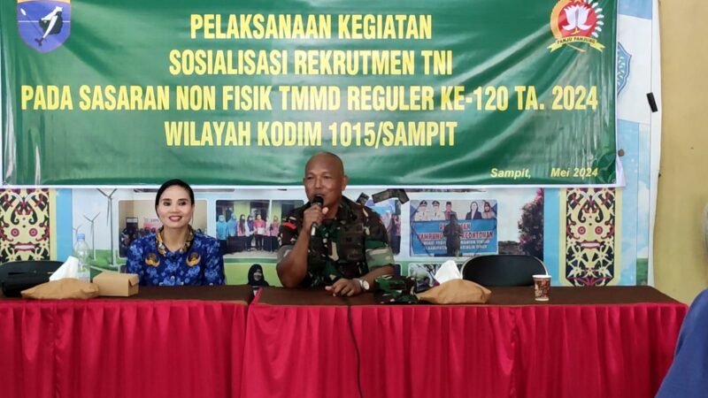 Satgas TMMD Ke 120 Kodim 1015/Sampit Gelar Sosialisasi Rekrutmen TNI