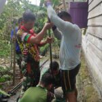 Manunggal Dengan Air, Satgas TMMD Ke-120 Kodim 1015/Sampit Melakukan Progres Pembuatan Sumur Bor