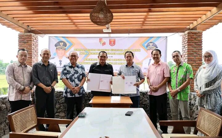 Kabupaten Lampung Utara dan Lampung Barat Tandatangani Perjanjian Kerjasama Pengendalian Inflasi Daerah 2024