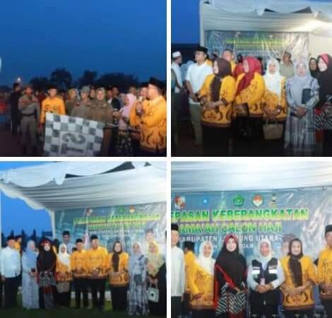 Sekretaris Daerah Sekaligus Plh. Pj. Bupati, Drs. Lekok, M.M Memfasilitasi Keberangkatan Jamaah Calon Haji Tahun 1445 H/ 2024 Masehi Kabupaten Lampung Utara Gelombang Kedua.