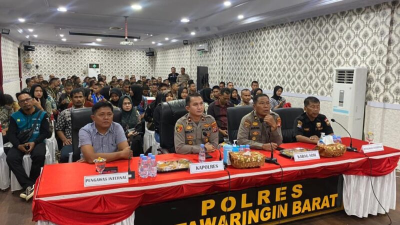 Kapolres Kobar Beserta PJU, Ikuti Kegiatan Penandatanganan Berita Acara Dan Sidang Pembobotan Nilai Akademik Dan Psikologi Casis Polri T.A. 2024