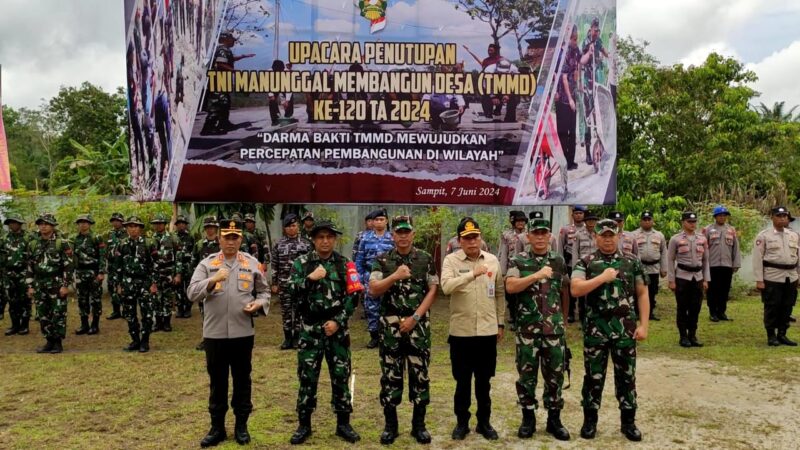 Komandan Korem 102/Pjg Secara Resmi Tutup Program TMMD Ke 120 Kodim 1015/Sampit