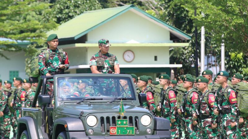 Pimpin Upacara Purna Tugas, Pangdam Tanjungpura Apresiasi Satgas Yonarmed 10/Bradjamusti