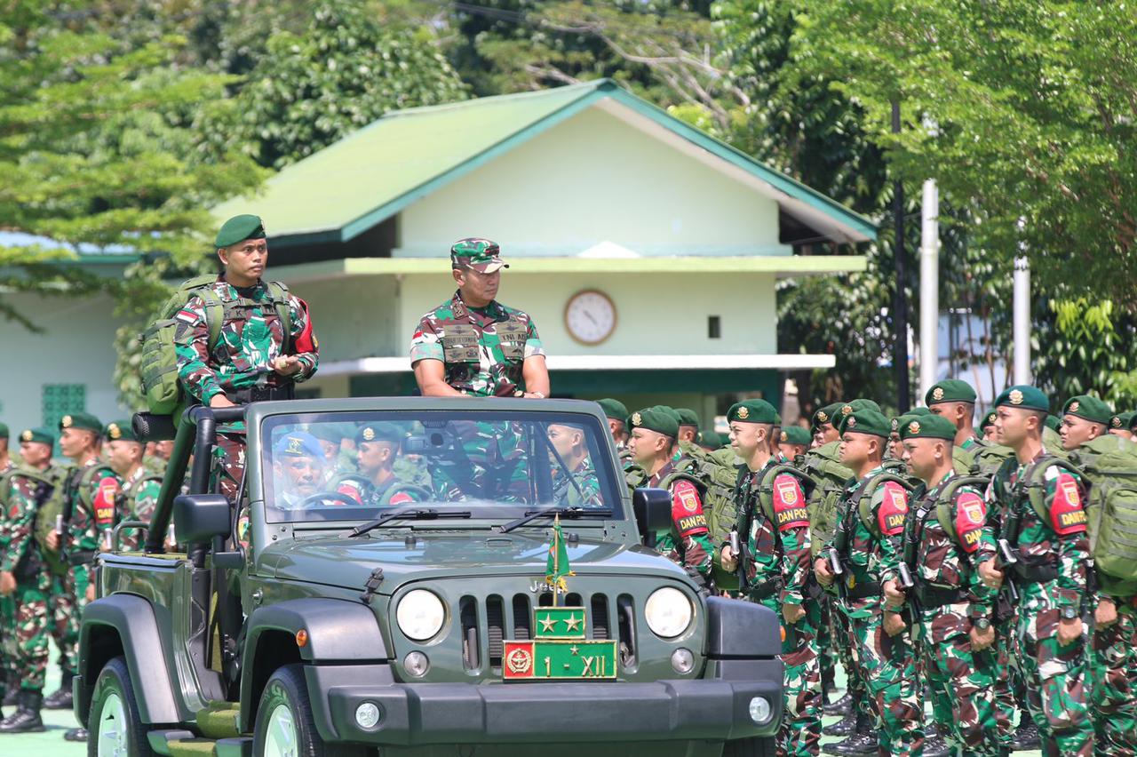 Pimpin Upacara Purna Tugas, Pangdam Tanjungpura Apresiasi Satgas Yonarmed 10/Bradjamusti