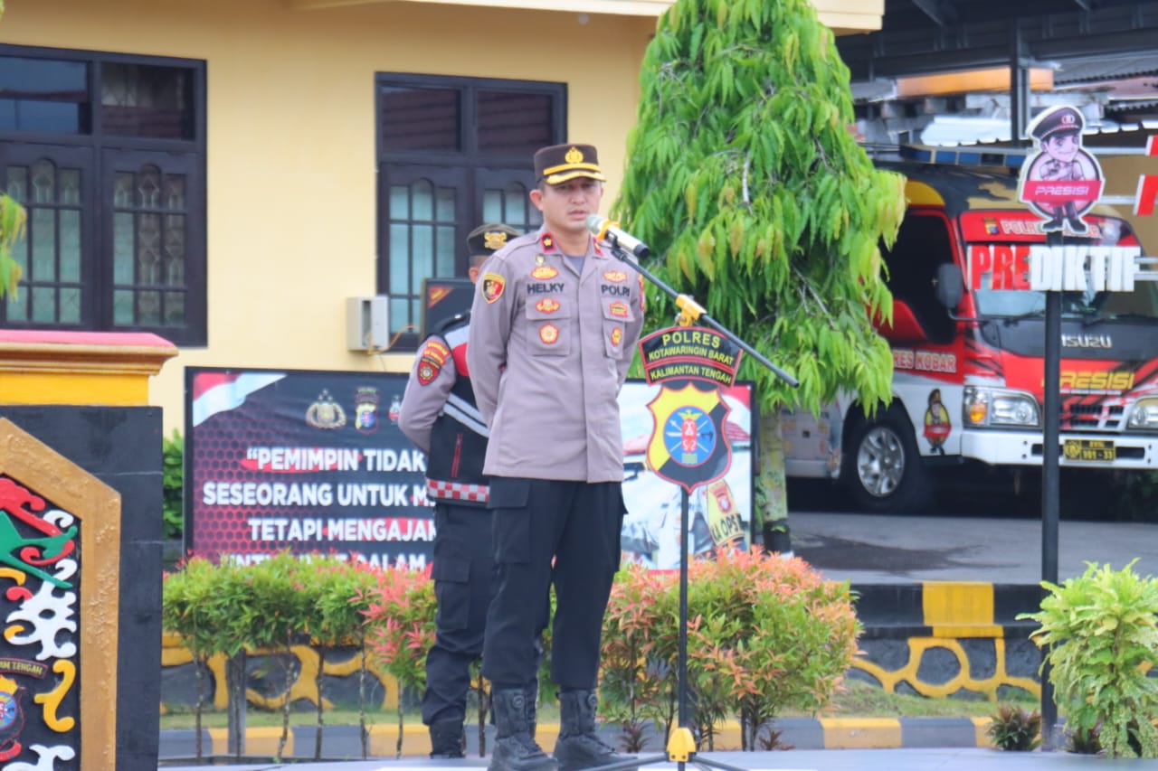 Wakapolres Kobar Berikan Amanat Penting Kepada Personel Polres Kobar