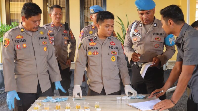 Anggota Polres Kobar Dicek Urine Dadakan, Ini Hasilnya