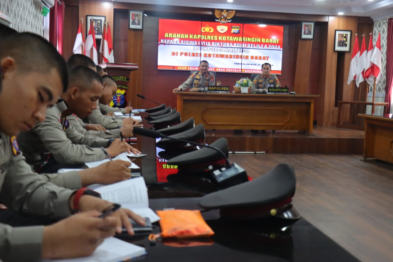 Kapolres Kobar Berikan Arahan Penting Kepada Siswa Latja Polri