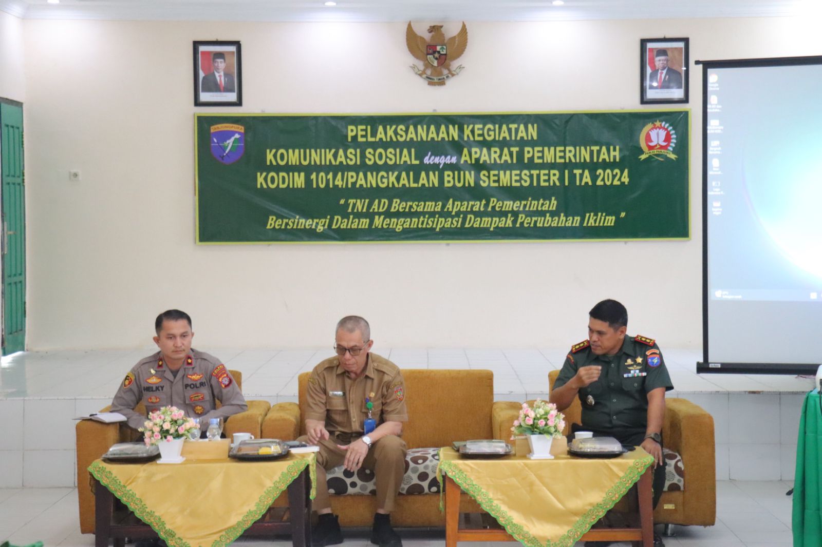 Wakapolres Kobar Hadiri Komunikasi Sosial Terkait Perubahan Iklim Di Kodim