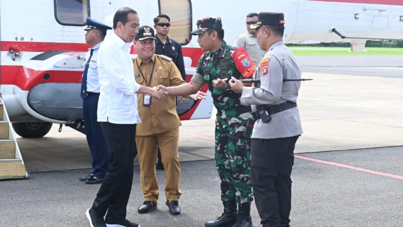 Pangdam XII/Tpr Bersama Kapolda Kalteng Dampingi Kunjungan Kerja Presiden RI Ir.H.Joko Widodo