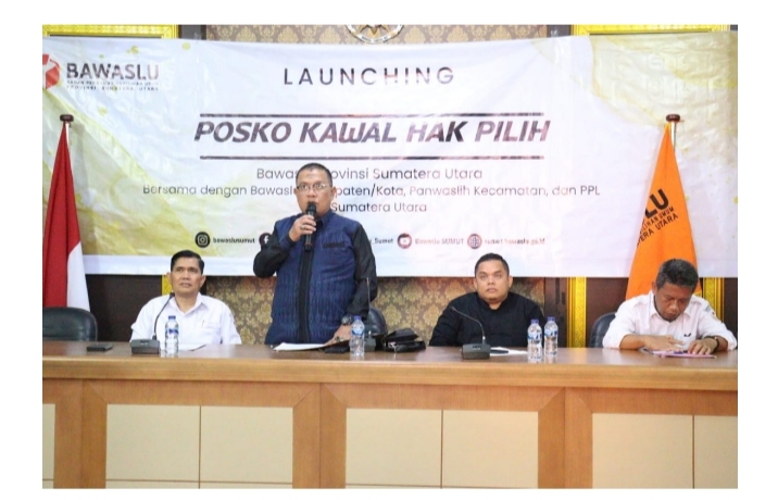 PASTIKAN DATA YANG DIHASILKAN DATA YANG AKURAT, BAWASLU SUMUT LAUNCHING POSKO KAWAL HAK PILIH