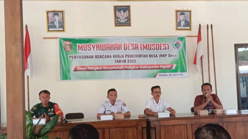 “MUSDES” Desa Pangkur Kabupaten Ngawi Penyusunan RKPDesa Tahun Anggaran 2025