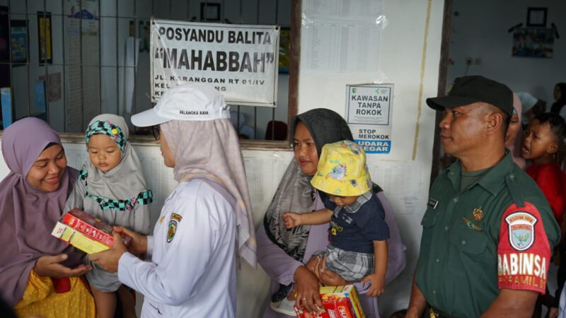 Dukung Program Pemerintah, Babinsa Turut Andil Dalam Mewujudkan Penurunan Stunting di Palangka Raya