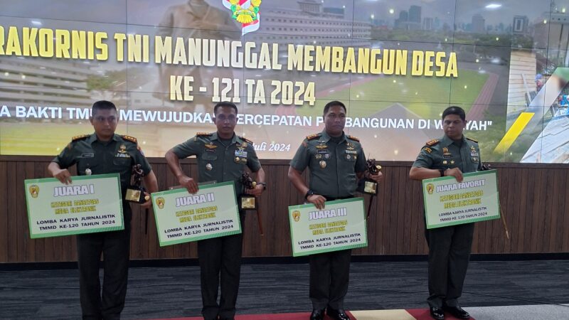 Kodim 1015/Sampit Raih Juara Pertama Lomba Jurnalistik Tingkat Nasional