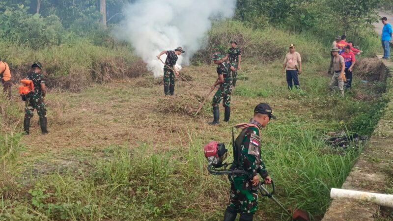 Bersama Elemen Masyarakat, Satgas Pamtas RI-Malaysia Yonzipur 5/ABW Bersama TDM Gelar Karbhak