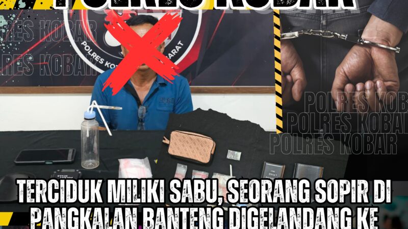 SESEORANG SOPIR TERCIDUK MILIKI SABU DI PANGKALAN BANTENG DIGELANDANG KE POLRES KOBAR