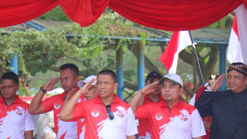 Kapolres Kobar Hadiri Festival Merah Putih Dan Pencanangan Gerakan 10 Juta Bendera