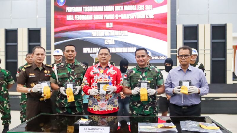 Sinergi dan Galang Rakyat Tapal Batas, Kodam XII/Tpr Gagalkan Penyelundupan 6,4 Kilogram Sabu