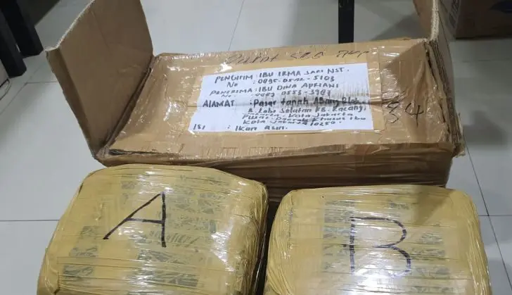 Dirreskoba Polda Metro Jaya Gagalkan Peredaran Ganja 12 Kg dalam Paket Ikan Asin