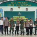 Jalin Sinergitas TNI-Polri, Dandim 1019/Ktg Terima Kunjungan Kapolres Katingan yang Baru