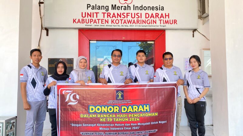 Peringati Hari Pengayoman, Lapas Sampit Laksanakan Kegiatan Donor Darah