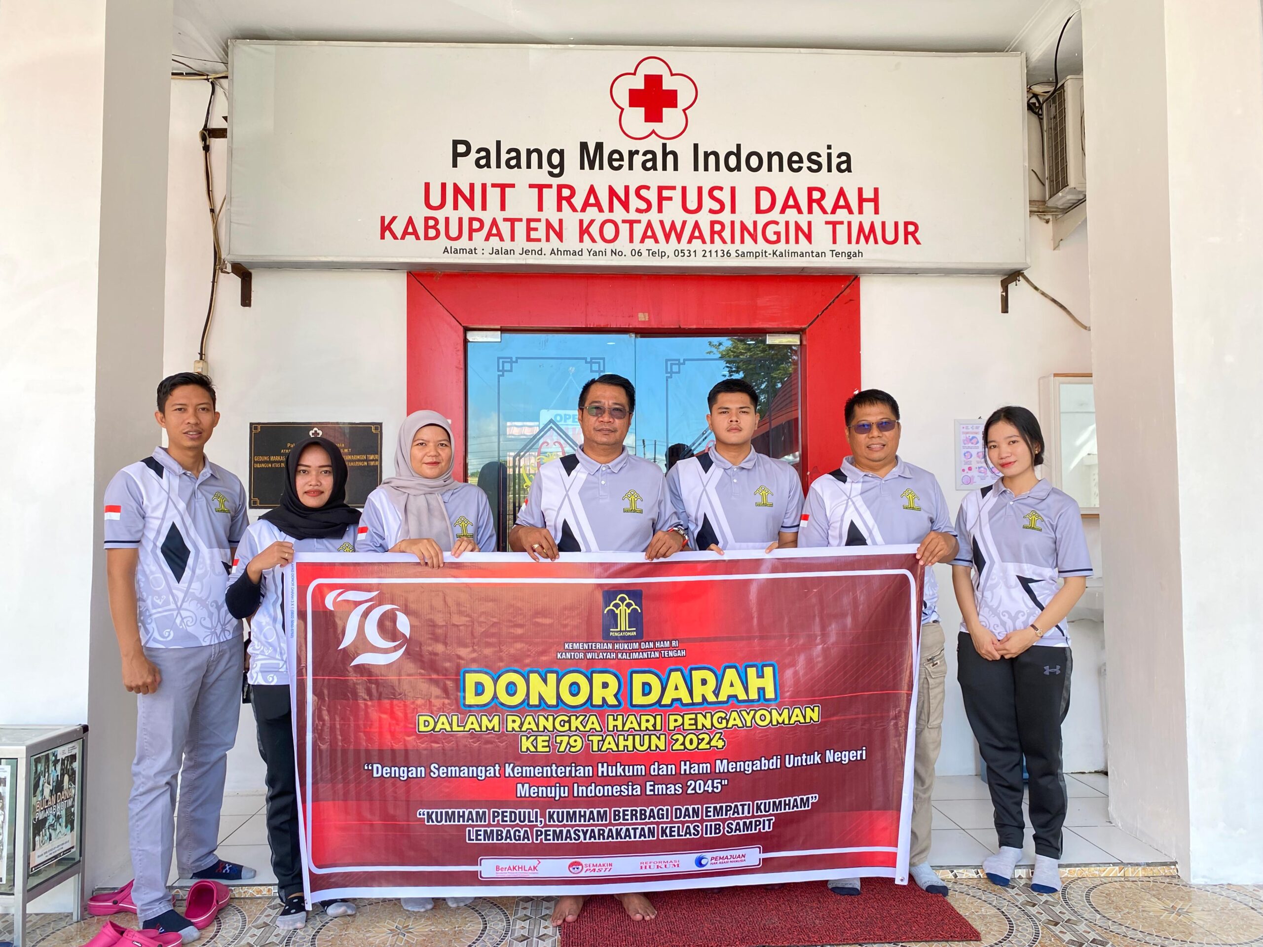 Peringati Hari Pengayoman, Lapas Sampit Laksanakan Kegiatan Donor Darah