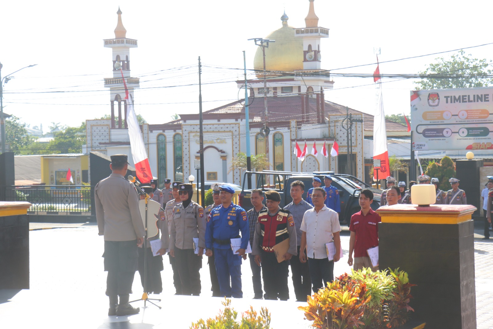 Apel Siaga Polres Kobar Guna Cegah Gangguan Kamtibmas di Hari Libur