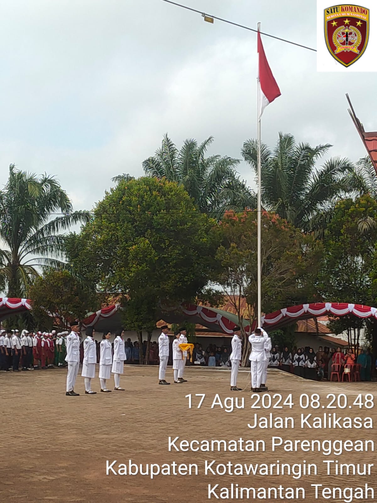 Upacara Bendera HUT RI Ke-79 Dengan Tema Mari Kita Junjung Tinggi Semboyan Bhinneka Tunggal Ika