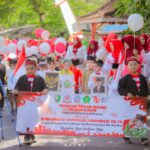 TK Bunga Hati Dibawah Naungan Yayasan Sekar Wangi Desa Komis, Kecamatan Kedundung – Sampang Mengikuti Pawai Karnaval HUT RI Ke-79 dan Memperoleh Nilai Tertinggi Dengan Nilai 445.