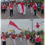 Meriahkan HUT Ke-79 RI, Desa Gunung Muda Kecamatan Belinyu Gelar Jalan Sehat Diiringi Drum Band Gita Mars Bahana Riau Silip.