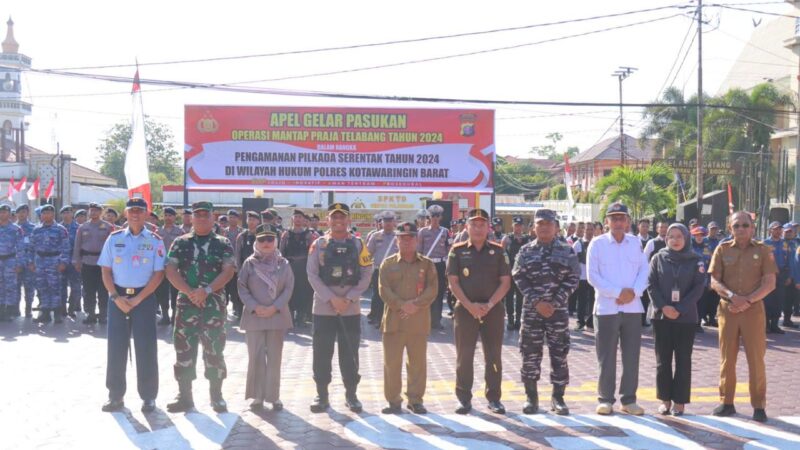 Polres Kobar Gelar Apel Pasukan Dan Sarpras Operasi Mantap Praja Telabang 2024