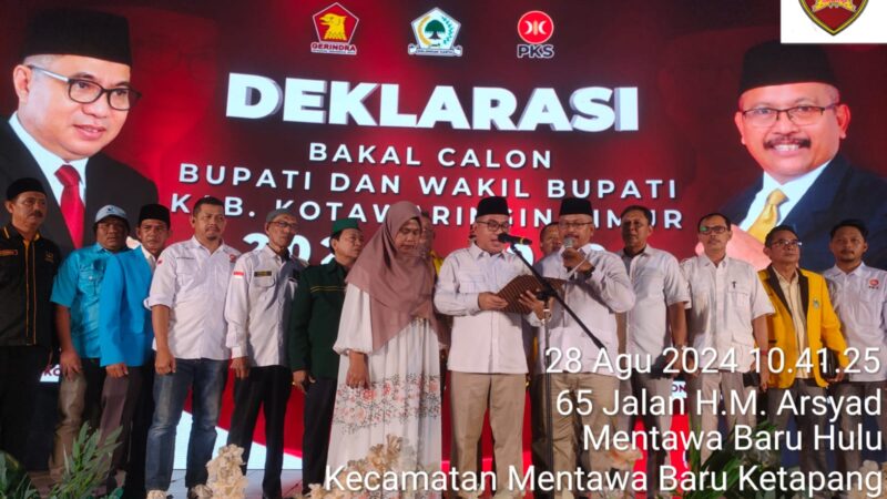 Duet Sanidin-Siyono Deklarasi Yakin Bawa Perubahan Untuk Kotim