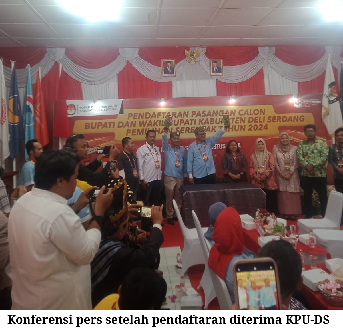 Pendaftaran dr.H.ASRI LUDIN TAMBUNAN & LOM LOM SUWONDO Resmi Di Terima KPU Deli Serdang