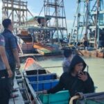 Penambang Ponton Isap Produksi (PIP) Yang Beroperasi di Laut Belembang Desa Bakit Kec. Parittiga Ditertibkan Oleh Polres Bangka Barat.