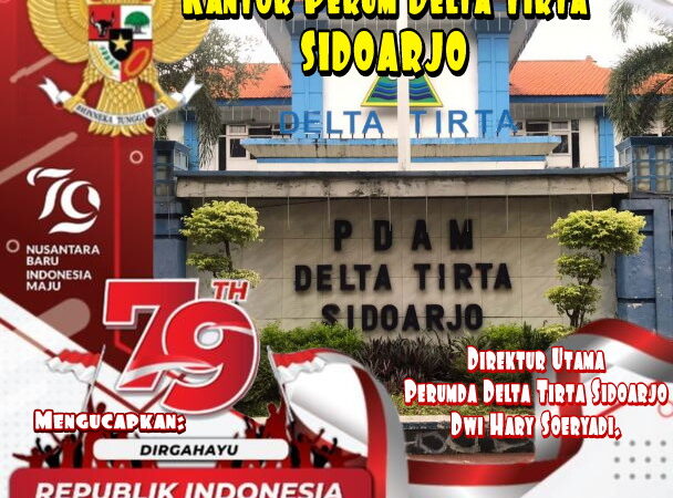 Ucapan Dirgahayu RI Ke-79 Tahun 2024, Perum PDAM Delta Tirta Sidoarjo