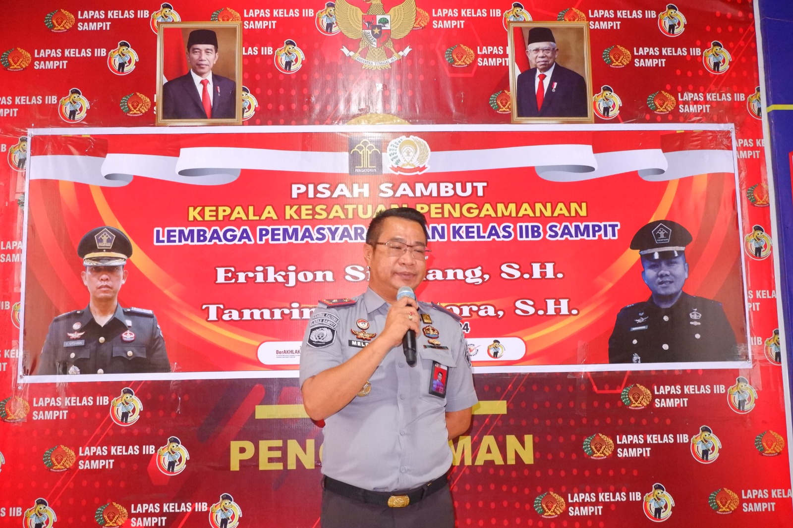 Lapas Sampit Gelar Pisah Sambut Kepala Kesatuan Pengamanan Lapas Sampit