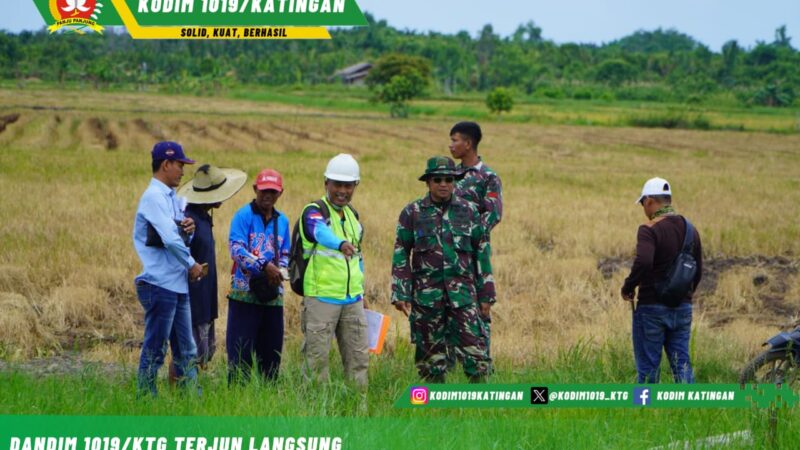 Dandim 1019/Ktg Terjun Langsung Untuk Mengecek Program Optimasi Lahan