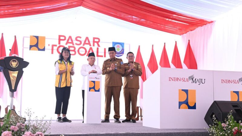 Pangdam II/Swj Dampingi Wapres RI Resmikan Pasar Toboali Bangka Selatan