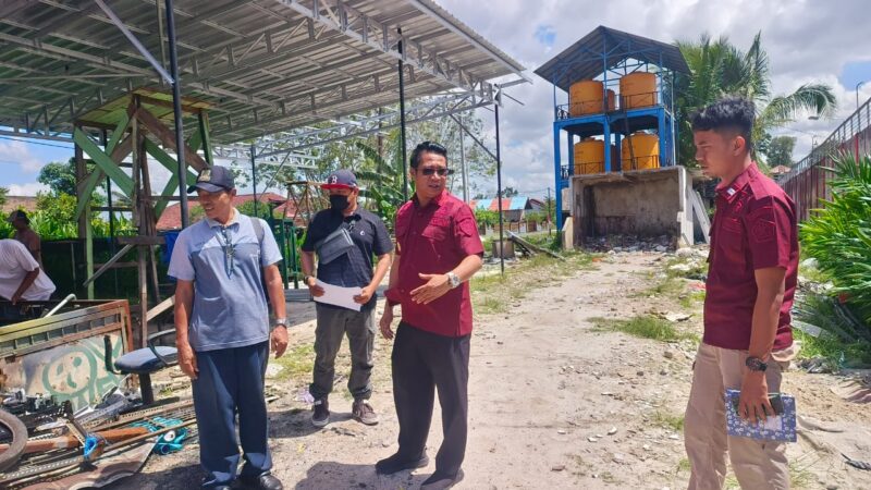 Proyek Cor Lantai Halaman Depan Lapas Sampit Mulai Dikerjakan