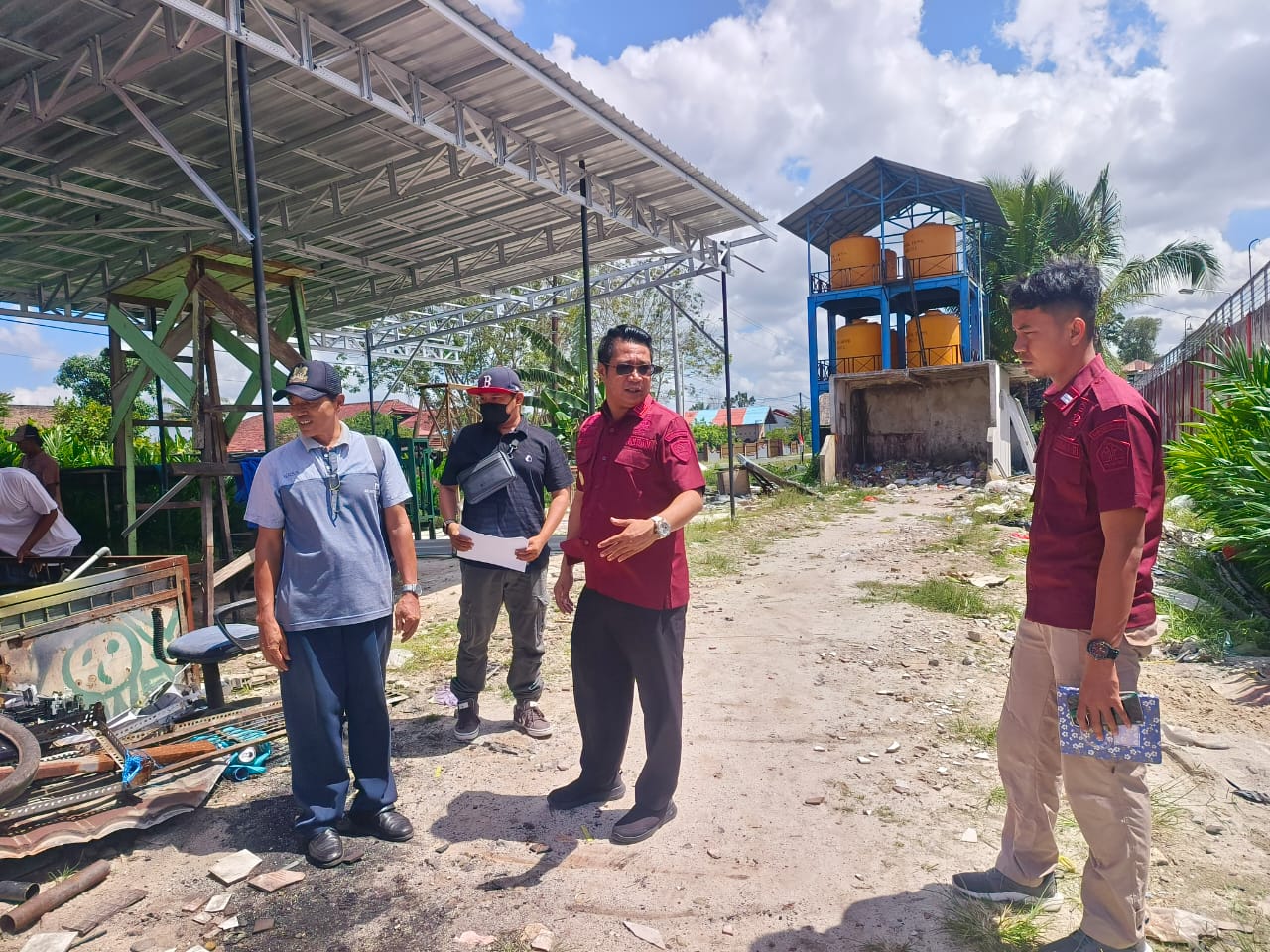 Proyek Cor Lantai Halaman Depan Lapas Sampit Mulai Dikerjakan