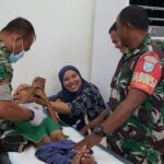 Menyambut HUT Ke-79 TNI Gelar Pengobatan Umum, Sunatan Massal, Donor Darah Dan Bagikan Sembako