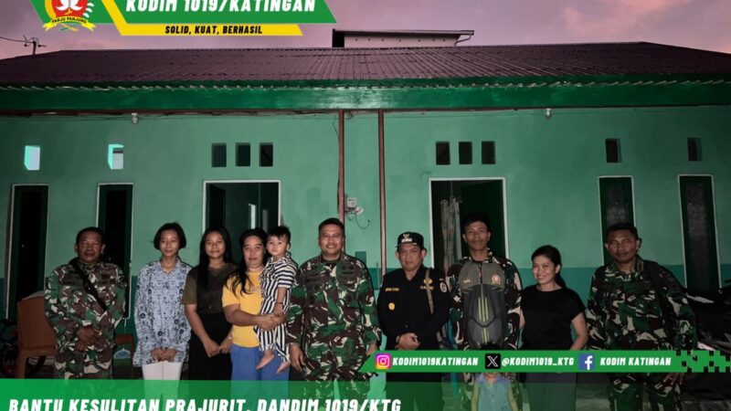 Bantu Kesulitan Prajurit, Dandim 1019/Ktg Bangun 2 Unit Mess Babinsa Dengan Swadaya Satuan