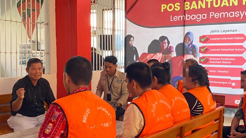 Tingkatkan Pelayanan, Lapas Sampit Berikan Pelayanan Posbakum Gratis Kepada WBP