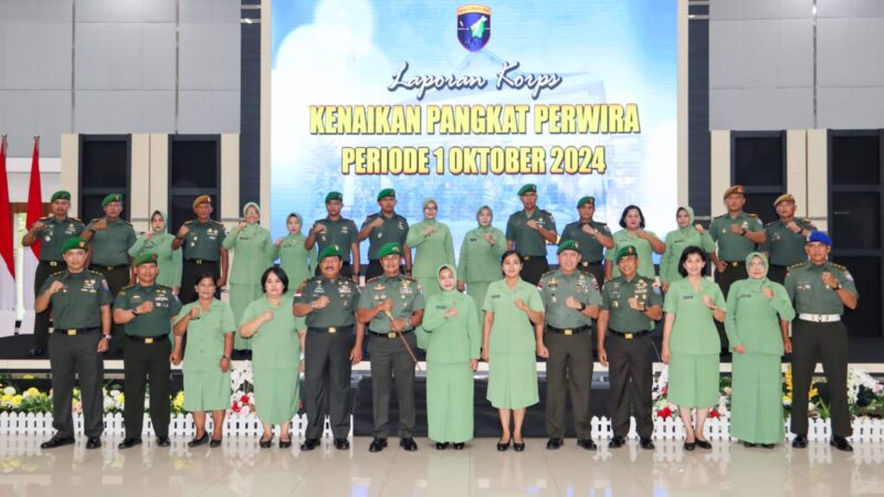 Pangdam XII/Tpr Terima Laporan Korps, 53 Perwira Resmi Sandang Pangkat Baru