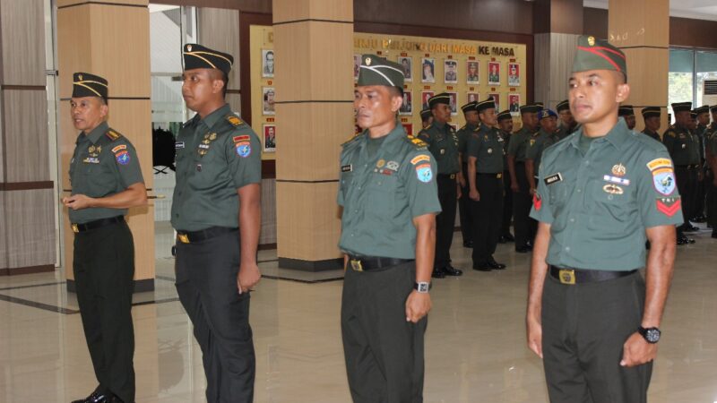 Dandim 1016/Palangka Raya Laporan Resmi Korp Rapot Kenaikan Pangkat Kepada Danrem 102/Panju Panjung